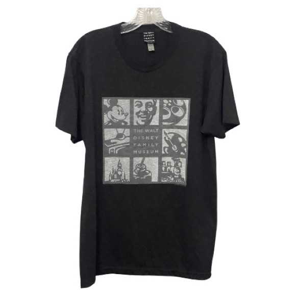 Disney Other - Disney Black Tee with Gray Museum Graphic